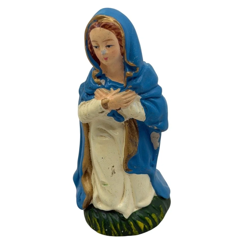Vintage Japan Mary Nativity Hand-Painted Figurine Christmas Holiday Decor